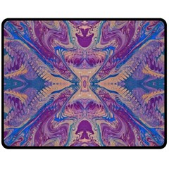 Wings Repeats Double Sided Fleece Blanket (medium)  by kaleidomarblingart