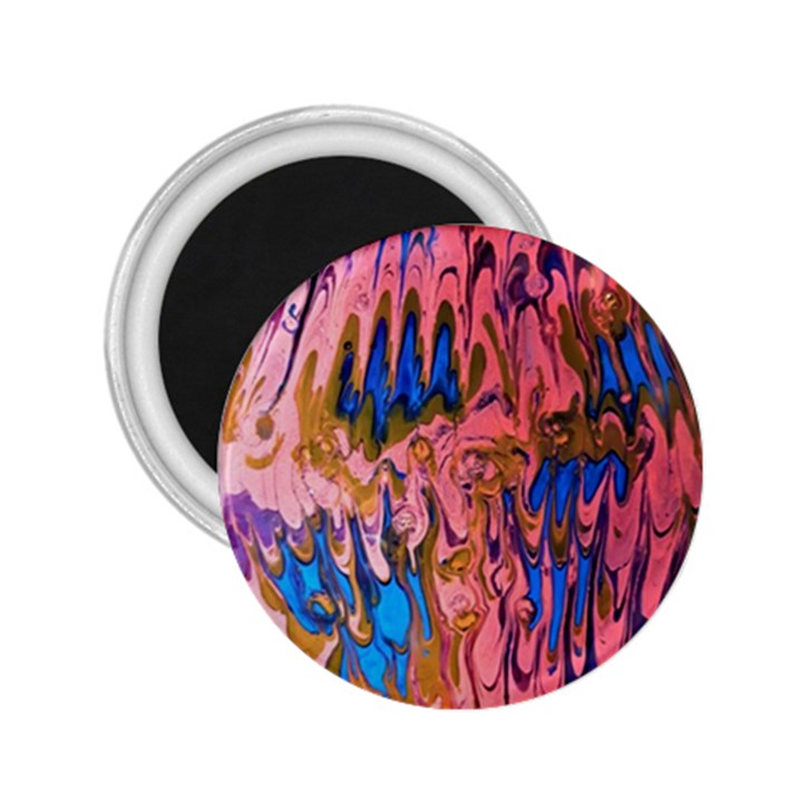 Painted ornate, marbling art 2.25  Magnets