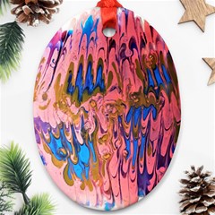 Painted Ornate, Marbling Art Ornament (oval)