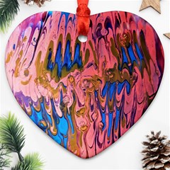 Painted Ornate, Marbling Art Ornament (heart)