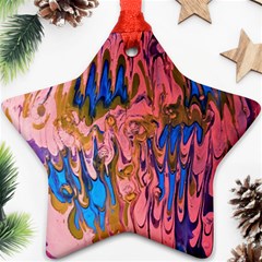 Painted Ornate, Marbling Art Ornament (star)