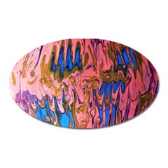 Painted Ornate, Marbling Art Oval Magnet