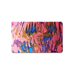 Painted Ornate, Marbling Art Magnet (name Card) by kaleidomarblingart