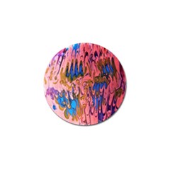 Painted Ornate, Marbling Art Golf Ball Marker by kaleidomarblingart