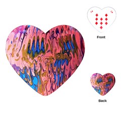 Painted Ornate, Marbling Art Playing Cards Single Design (heart)