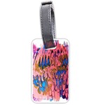 Painted ornate, marbling art Luggage Tag (one side) Front