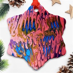 Painted Ornate, Marbling Art Ornament (snowflake)