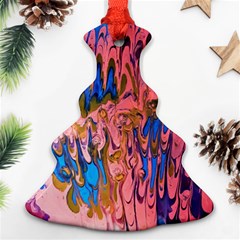 Painted Ornate, Marbling Art Ornament (christmas Tree) 