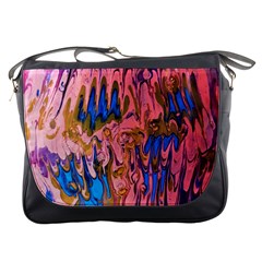 Painted Ornate, Marbling Art Messenger Bag by kaleidomarblingart