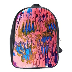 Painted Ornate, Marbling Art School Bag (xl) by kaleidomarblingart