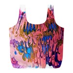 Painted ornate, marbling art Full Print Recycle Bag (L) Front