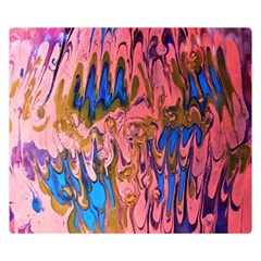 Painted Ornate, Marbling Art Double Sided Flano Blanket (small)  by kaleidomarblingart