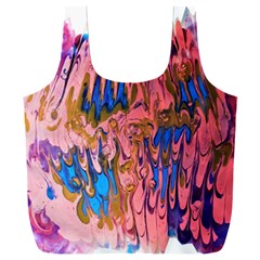 Painted Ornate, Marbling Art Full Print Recycle Bag (xxxl) by kaleidomarblingart