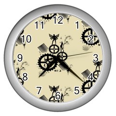 Angels Wall Clock (silver) by PollyParadise