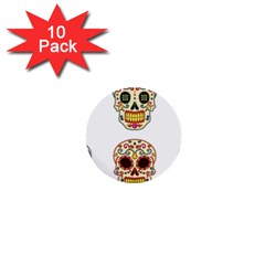 Day Of The Dead Day Of The Dead 1  Mini Buttons (10 Pack) 