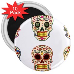 Day Of The Dead Day Of The Dead 3  Magnets (10 Pack)  by GrowBasket