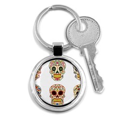 Day Of The Dead Day Of The Dead Key Chain (round) by GrowBasket