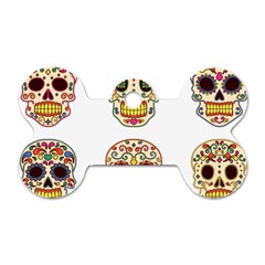 Day Of The Dead Day Of The Dead Dog Tag Bone (two Sides) by GrowBasket