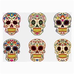 Day Of The Dead Day Of The Dead Large Glasses Cloth (2 Sides) by GrowBasket