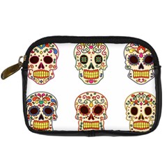 Day Of The Dead Day Of The Dead Digital Camera Leather Case by GrowBasket