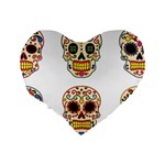 Day Of The Dead Day Of The Dead Standard 16  Premium Heart Shape Cushions Back