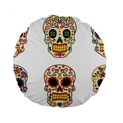 Day Of The Dead Day Of The Dead Standard 15  Premium Flano Round Cushions by GrowBasket