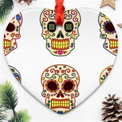 Day Of The Dead Day Of The Dead Ornament (heart) by GrowBasket