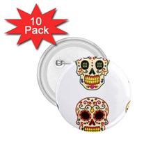 Day Of The Dead Day Of The Dead 1 75  Buttons (10 Pack) by GrowBasket