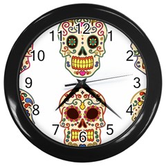 Day Of The Dead Day Of The Dead Wall Clock (black) by GrowBasket