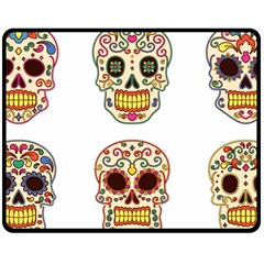 Day Of The Dead Day Of The Dead Fleece Blanket (medium)  by GrowBasket