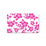 Hibiscus pattern pink Magnet (Name Card) Front