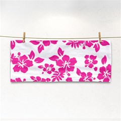 Hibiscus Pattern Pink Hand Towel