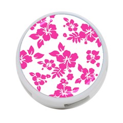 Hibiscus Pattern Pink 4-port Usb Hub (two Sides) by GrowBasket