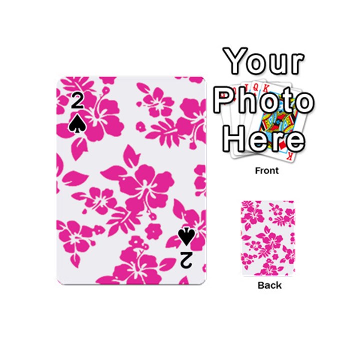 Hibiscus pattern pink Playing Cards 54 Designs (Mini)