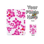 Hibiscus pattern pink Playing Cards 54 Designs (Mini) Front - Heart7