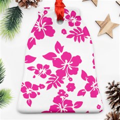 Hibiscus Pattern Pink Ornament (bell)