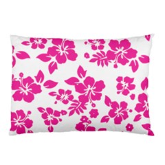 Hibiscus Pattern Pink Pillow Case (two Sides) by GrowBasket