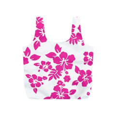 Hibiscus Pattern Pink Full Print Recycle Bag (s) by GrowBasket