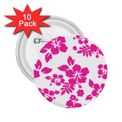 Hibiscus Pattern Pink 2 25  Buttons (10 Pack)  by GrowBasket