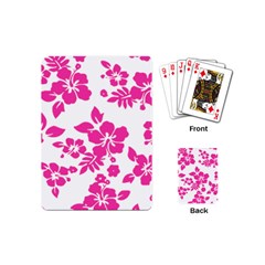 Hibiscus Pattern Pink Playing Cards Single Design (mini) by GrowBasket