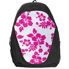 Hibiscus Pattern Pink Backpack Bag by GrowBasket