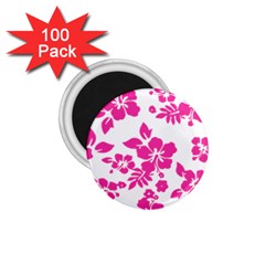 Hibiscus Pattern Pink 1 75  Magnets (100 Pack)  by GrowBasket