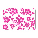 Hibiscus pattern pink Small Doormat  24 x16  Door Mat