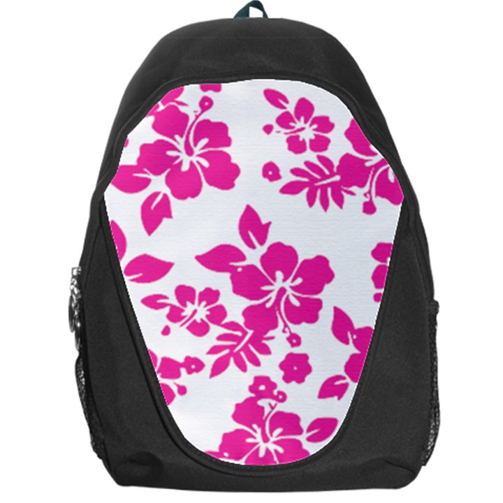 Hibiscus pattern pink Backpack Bag