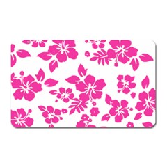 Hibiscus Pattern Pink Magnet (rectangular) by GrowBasket