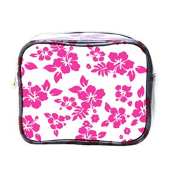 Hibiscus Pattern Pink Mini Toiletries Bag (one Side) by GrowBasket