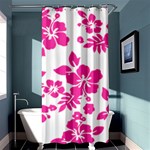 Hibiscus pattern pink Shower Curtain 36  x 72  (Stall)  Curtain(36 X72 ) - 33.26 x66.24  Curtain(36 X72 )