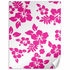 Hibiscus Pattern Pink Canvas 18  X 24  by GrowBasket