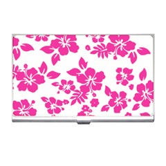 Hibiscus Pattern Pink Business Card Holder by GrowBasket