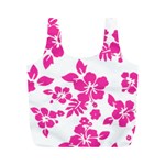 Hibiscus pattern pink Full Print Recycle Bag (M) Front